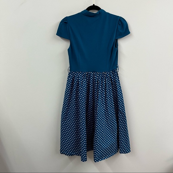 Lindy Bop Megan Polka Dot Retro Style Dress - Picture 7 of 13
